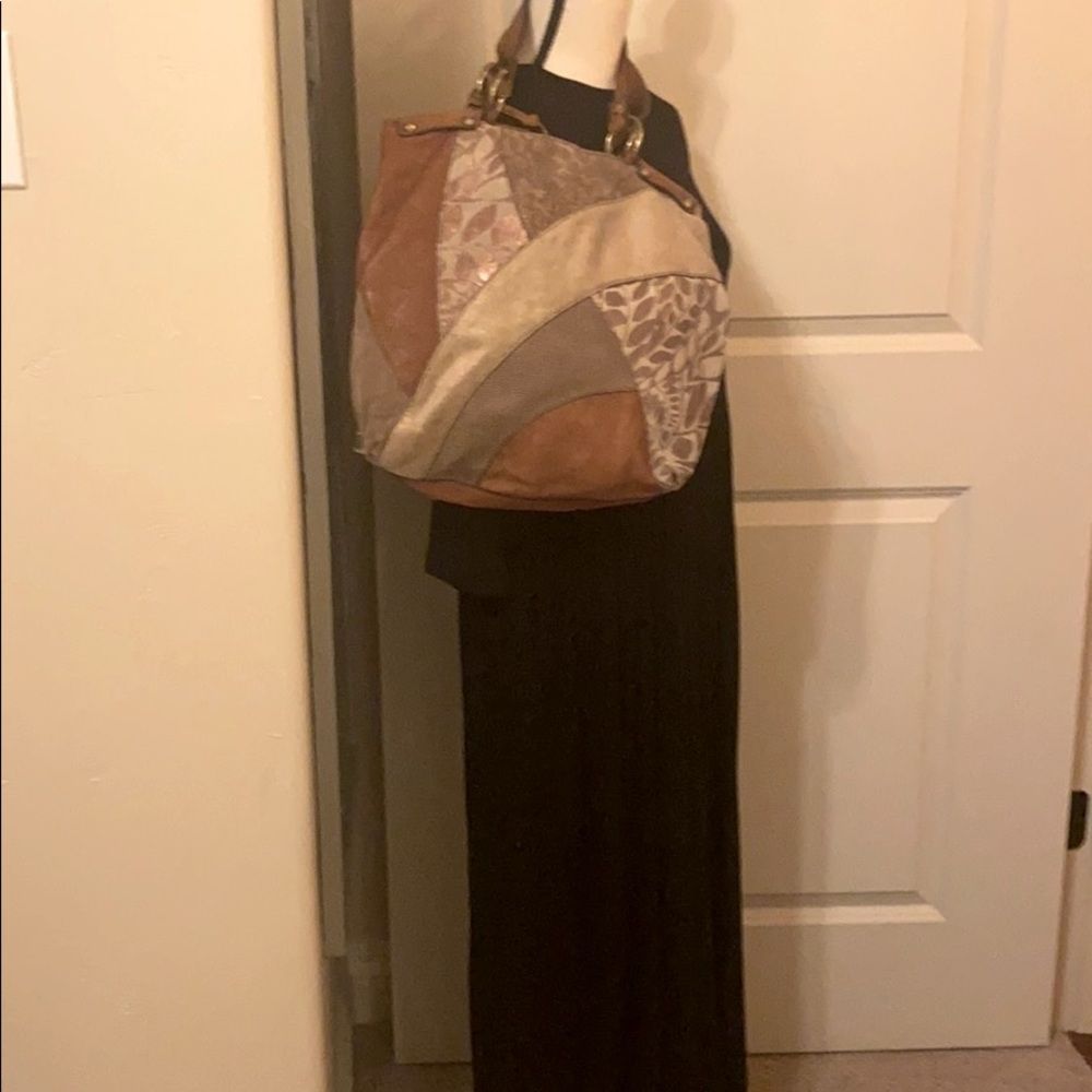 Patchwork Leather, Suede Fossil Purse